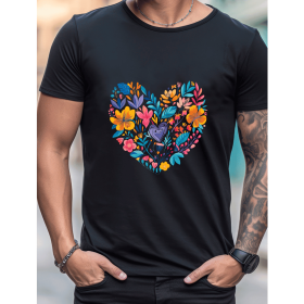 Celebrate in Style with This 100% Cotton Men's Valentine's Day Tee (Style: 188)