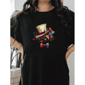 Casual Women's Cotton T-Shirt with Bow Detail - Trendy and Comfortable for Every Season (Style: 55)