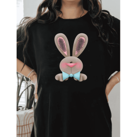 Casual Women's Cotton T-Shirt with Bow Detail - Trendy and Comfortable for Every Season (Style: 89)