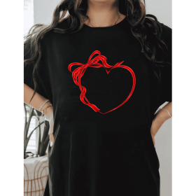 Casual Women's Cotton T-Shirt with Bow Detail - Trendy and Comfortable for Every Season (Style: 72)