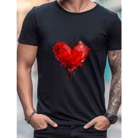 Celebrate in Style with This 100% Cotton Men's Valentine's Day Tee (Style: 124)