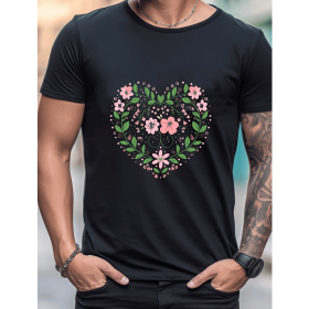 Celebrate in Style with This 100% Cotton Men's Valentine's Day Tee (Style: 134)