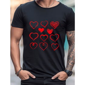 Celebrate in Style with This 100% Cotton Men's Valentine's Day Tee (Style: 159)