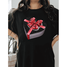 Casual Women's Cotton T-Shirt with Bow Detail - Trendy and Comfortable for Every Season (Style: 197)