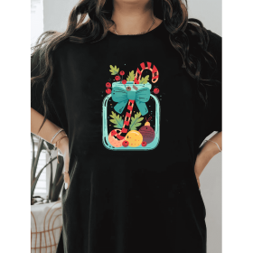 Casual Women's Cotton T-Shirt with Bow Detail - Trendy and Comfortable for Every Season (Style: 182)