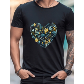 Celebrate in Style with This 100% Cotton Men's Valentine's Day Tee (Style: 441)