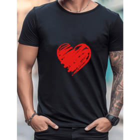 Celebrate in Style with This 100% Cotton Men's Valentine's Day Tee (Style: 454)