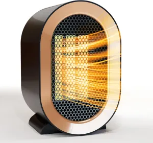 Electric Space Heater - 1200W Energy-Efficient Heater For Indoor Use. This Two-speed Portable Heater Fan Is Perfect For Offices, Providing Adjust (Option: Black)